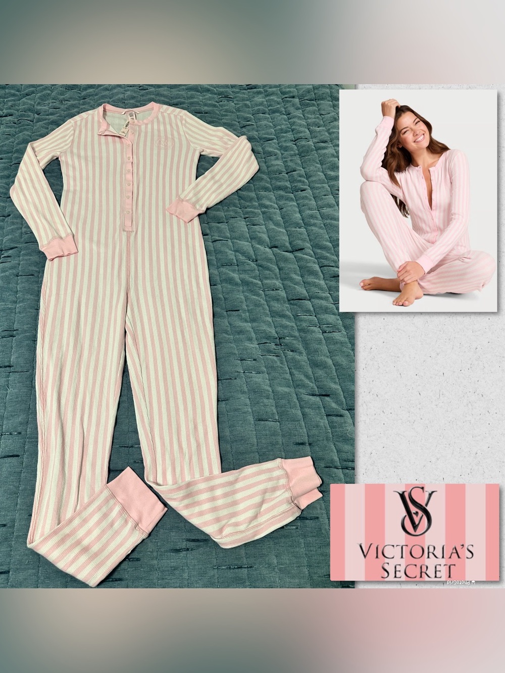 Victoria's Secret Thermal Henley Onesie
